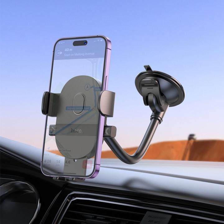 Universal car phone holder Hoco for windshield / dashboard H20 black