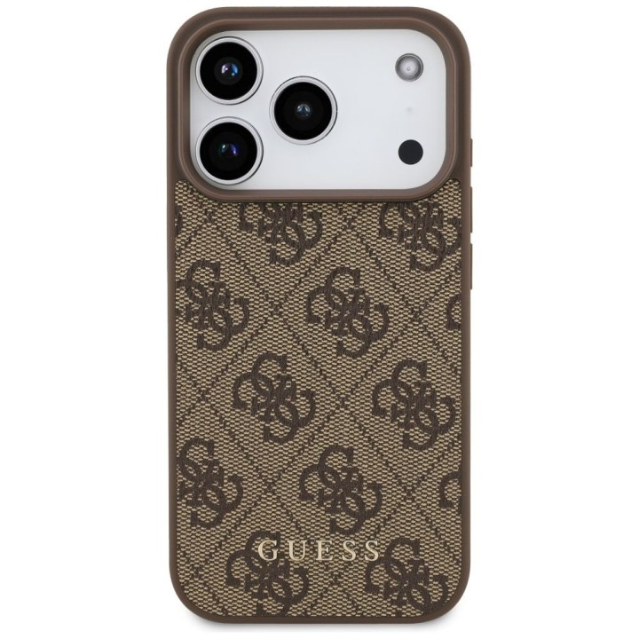 GUESS чехол для IPHONE 17 Pro GUHCP17LG4GFBR (PU 4G Classic) коричневый
