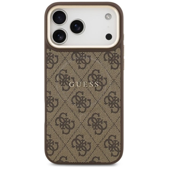 GUESS чехол для IPHONE 17 Pro Max совместимый с MagSafe GUHMP17XP4MSEGCW (PU 4G W/ Classic) коричневый