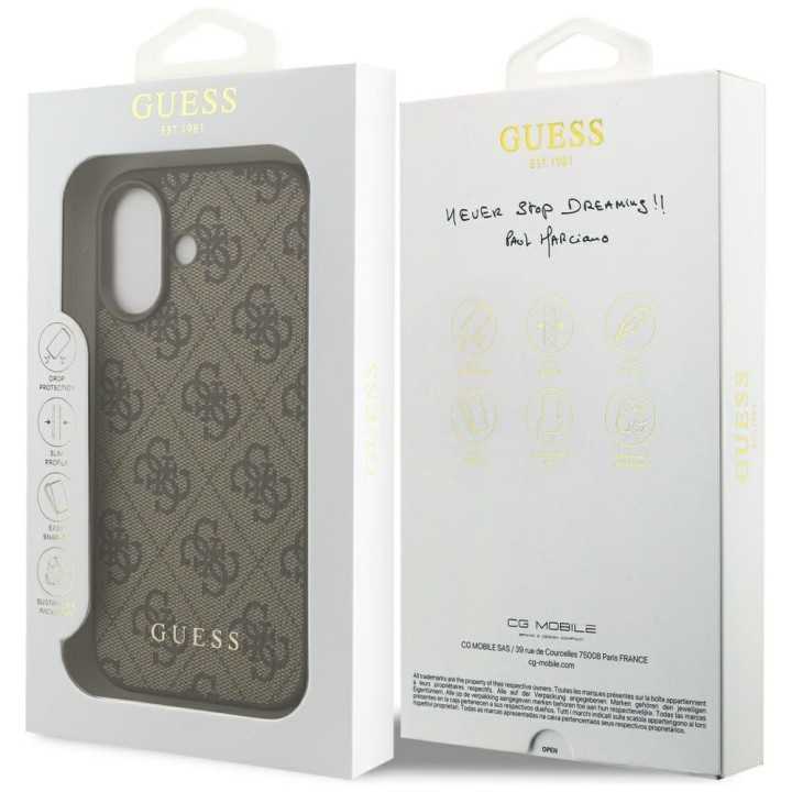 GUESS case for IPHONE 17 GUHCP17SG4GFBR (PU 4G Classic) brown