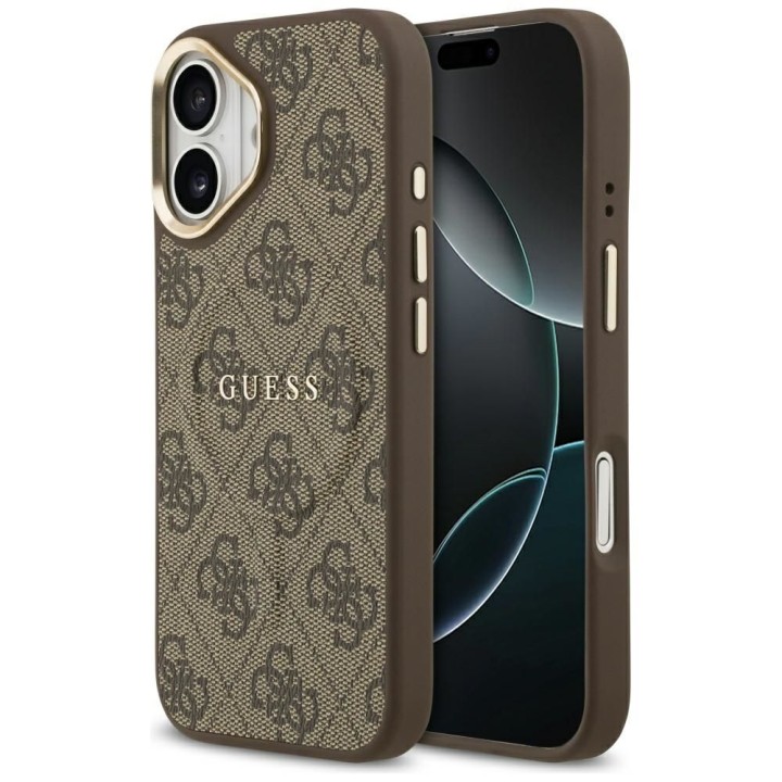 GUESS чехол для IPHONE 17 совместимый с MagSafe GUHMP17SP4MSEGCW (PU 4G W/ Classic) коричневый