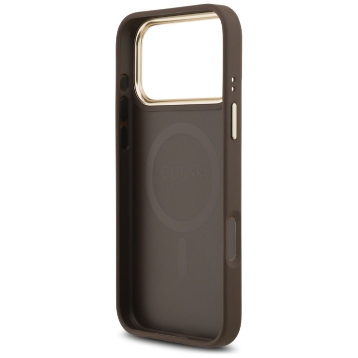 GUESS case for IPHONE 17 Pro Max compatible with MagSafe GUHMP17XP4MSEGCW (PU 4G W/ Classic) brown
