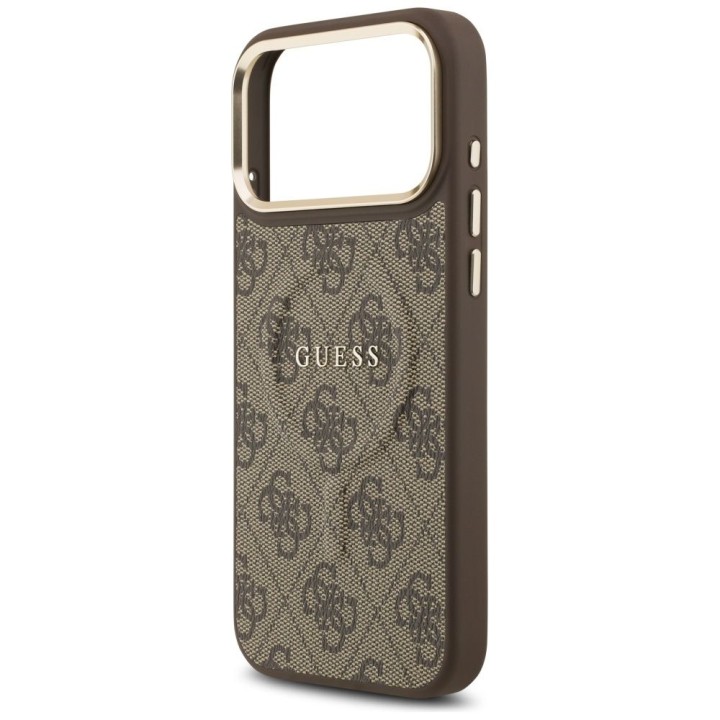 GUESS futerał do IPHONE 17 Pro Max kompatybilny z MagSafe GUHMP17XP4MSEGCW (PU 4G W/ Classic) brązowy