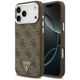 GUESS чохол для IPHONE 17 Pro Max сумісний з MagSafe GUHMP17XP4TSRCMW (PU 4G W/Triangle Logo SL) коричневий