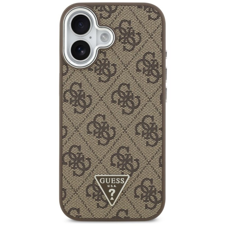 GUESS case for IPHONE 17 compatible with MagSafe GUHMP17SP4TSRCMW (PU 4G W/Triangle Logo SL) brown