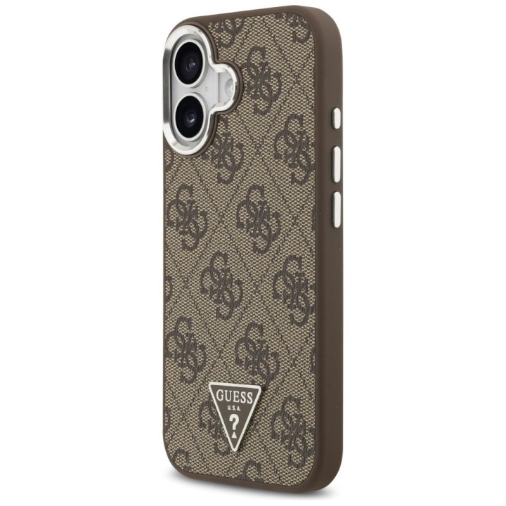 GUESS чохол для IPHONE 17 сумісний з MagSafe GUHMP17SP4TSRCMW (PU 4G W/Triangle Logo SL) коричневий