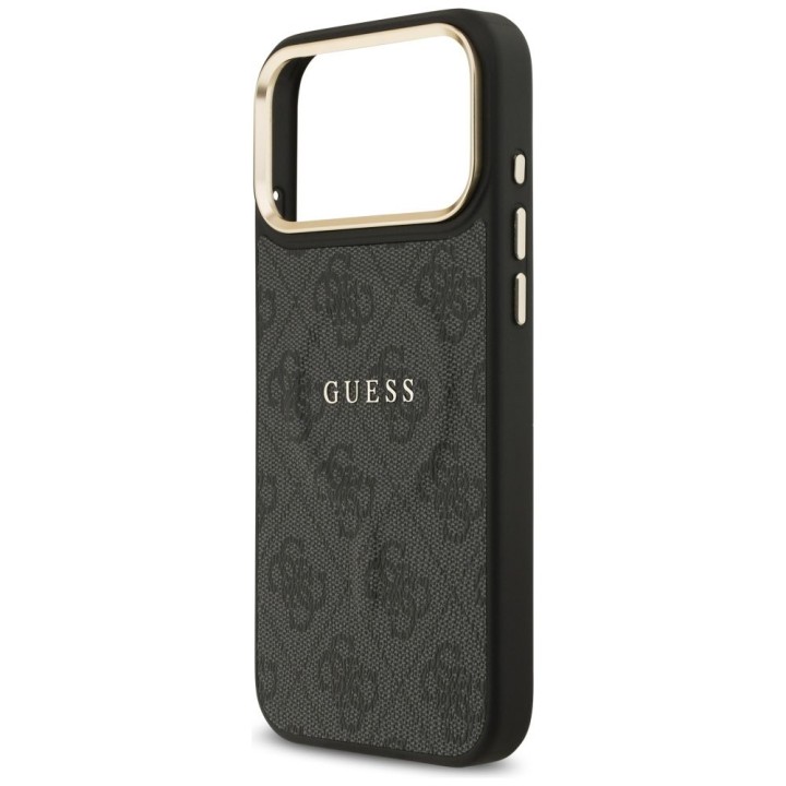 GUESS чехол для IPHONE 17 Pro Max совместимый с MagSafe GUHMP17XP4MSEGCK (PU 4G W/ Classic) черный