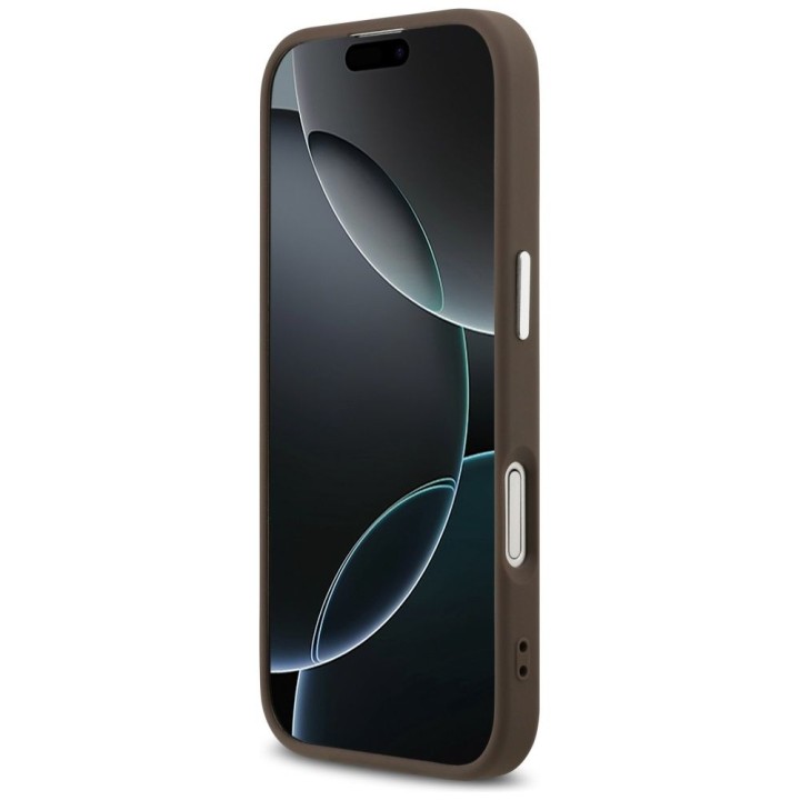 GUESS чохол для IPHONE 17 сумісний з MagSafe GUHMP17SP4TSRCMW (PU 4G W/Triangle Logo SL) коричневий