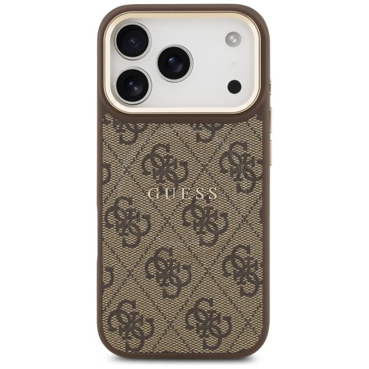 GUESS futerał do IPHONE 17 Pro kompatybilny z MagSafe GUHMP17LP4MSEGCW (PU 4G W/ Classic) brązowy