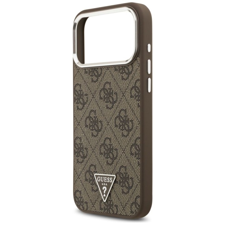 GUESS чохол для IPHONE 17 Pro Max сумісний з MagSafe GUHMP17XP4TSRCMW (PU 4G W/Triangle Logo SL) коричневий
