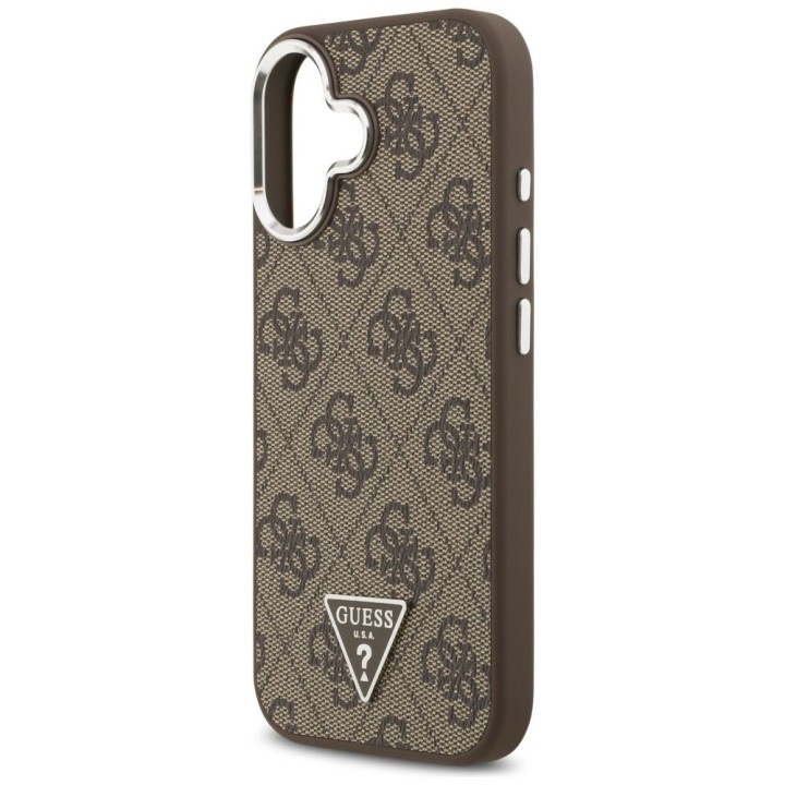 GUESS чехол для IPHONE 17 совместимый с MagSafe GUHMP17SP4TSRCMW (PU 4G W/Triangle Logo SL) коричневый
