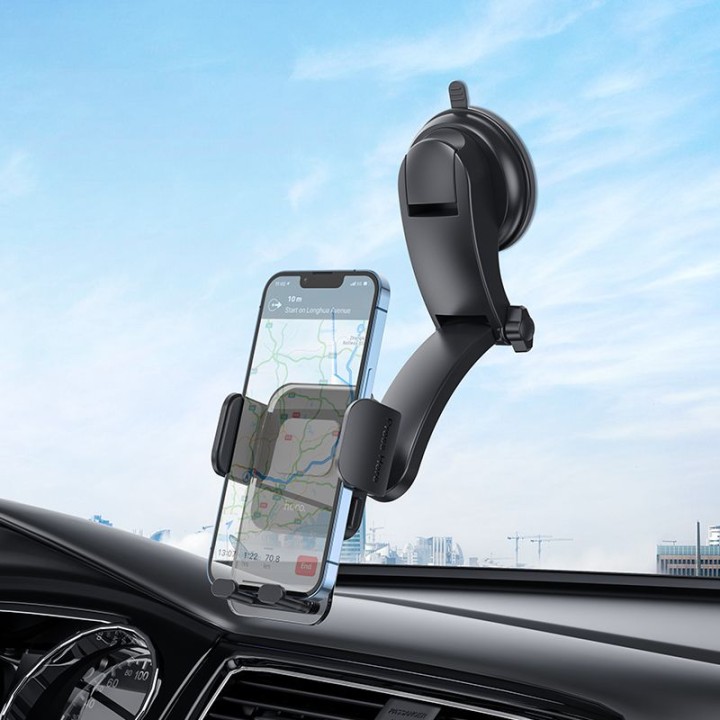 Universal car phone holder Hoco for windshield / dashboard CA118 black