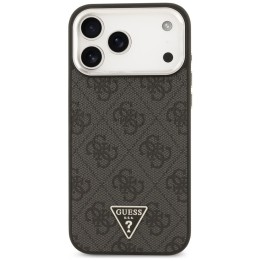 GUESS чохол для IPHONE 17 Pro Max сумісний з MagSafe GUHMP17XP4TSRCMK (PU 4G W/Triangle Logo SL) чорний