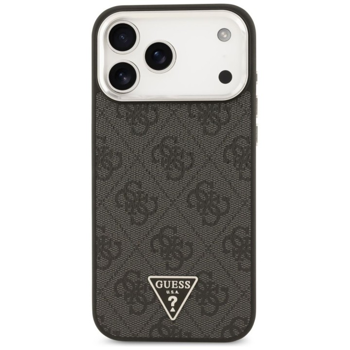 GUESS futerał do IPHONE 17 Pro Max kompatybilny z MagSafe GUHMP17XP4TSRCMK (PU 4G W/Triangle Logo SL) czarny