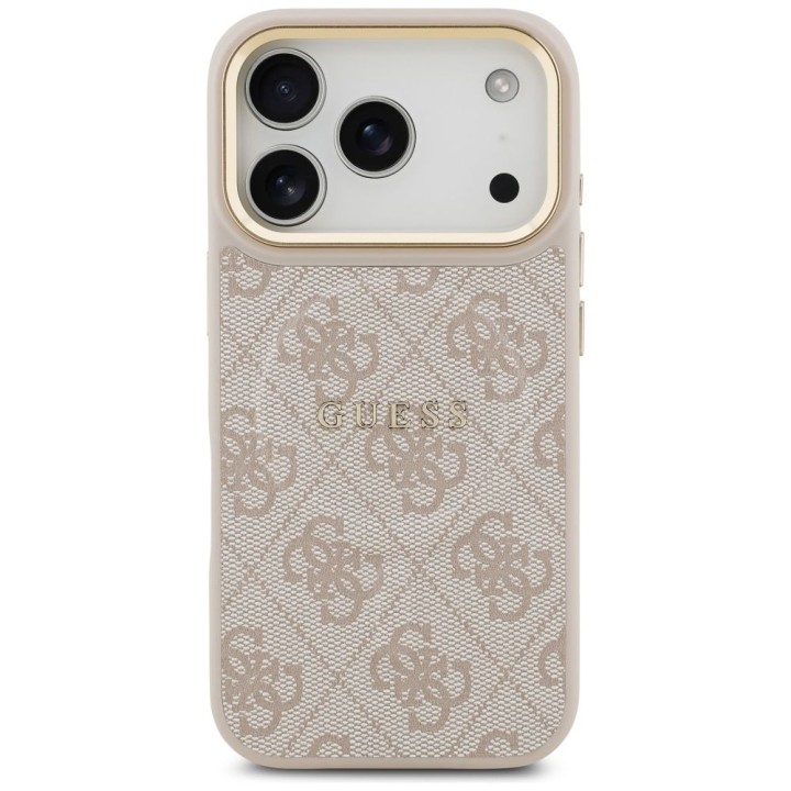 GUESS futerał do IPHONE 17 Pro kompatybilny z MagSafe GUHMP17LP4MSEGCP (PU 4G W/ Classic) różowy