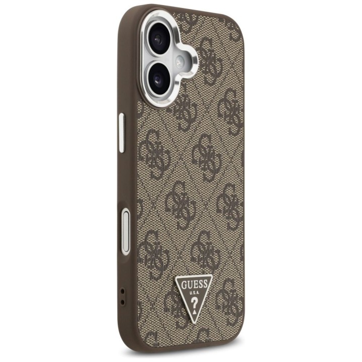 GUESS чохол для IPHONE 17 сумісний з MagSafe GUHMP17SP4TSRCMW (PU 4G W/Triangle Logo SL) коричневий