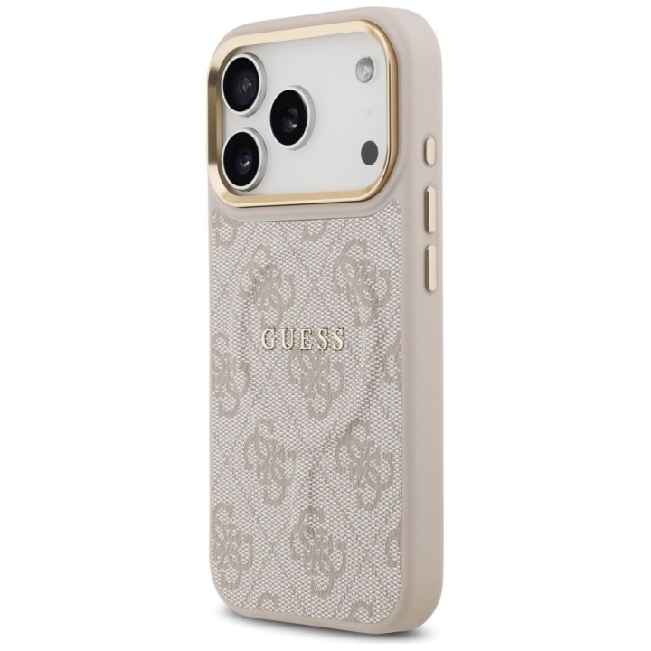 GUESS futerał do IPHONE 17 Pro kompatybilny z MagSafe GUHMP17LP4MSEGCP (PU 4G W/ Classic) różowy