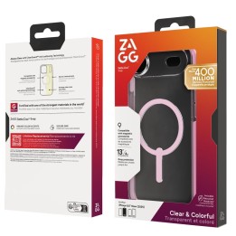ZAGG case SANTA CRUZ SNAP compatible with MagSafe for IPHONE 17 Air pink sorbet