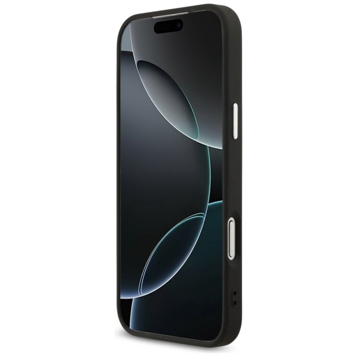 GUESS чохол для IPHONE 17 Pro Max сумісний з MagSafe GUHMP17XP4TSRCMK (PU 4G W/Triangle Logo SL) чорний