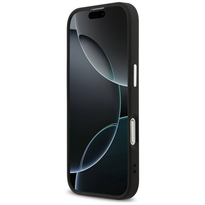 GUESS чехол для IPHONE 17 совместимый с MagSafe GUHMP17SP4TSRCMK (PU 4G W/Triangle Logo SL) черный