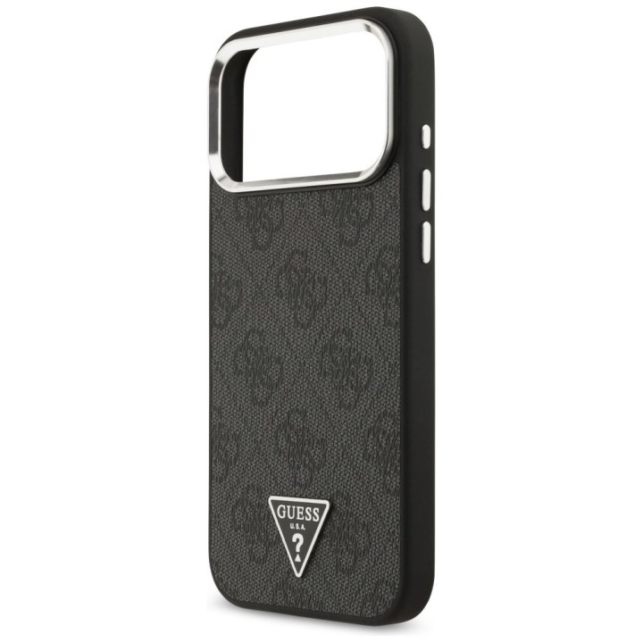 GUESS чохол для IPHONE 17 Pro Max сумісний з MagSafe GUHMP17XP4TSRCMK (PU 4G W/Triangle Logo SL) чорний