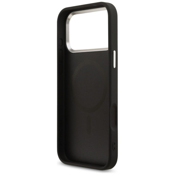 GUESS чохол для IPHONE 17 Pro Max сумісний з MagSafe GUHMP17XP4TSRCMK (PU 4G W/Triangle Logo SL) чорний