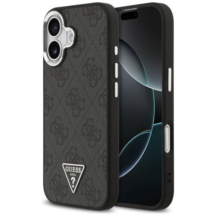 GUESS чохол для IPHONE 17 сумісний з MagSafe GUHMP17SP4TSRCMK (PU 4G W/Triangle Logo SL) чорний