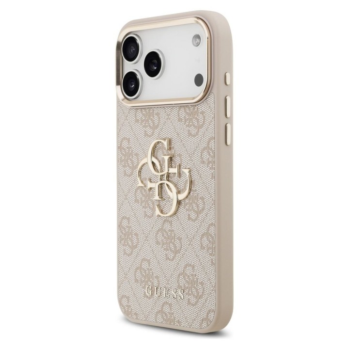 GUESS case for IPHONE 17 Pro Max GUHCP17X4GMGCPI (PU W/ Big 4G Classic Logo) gold pink