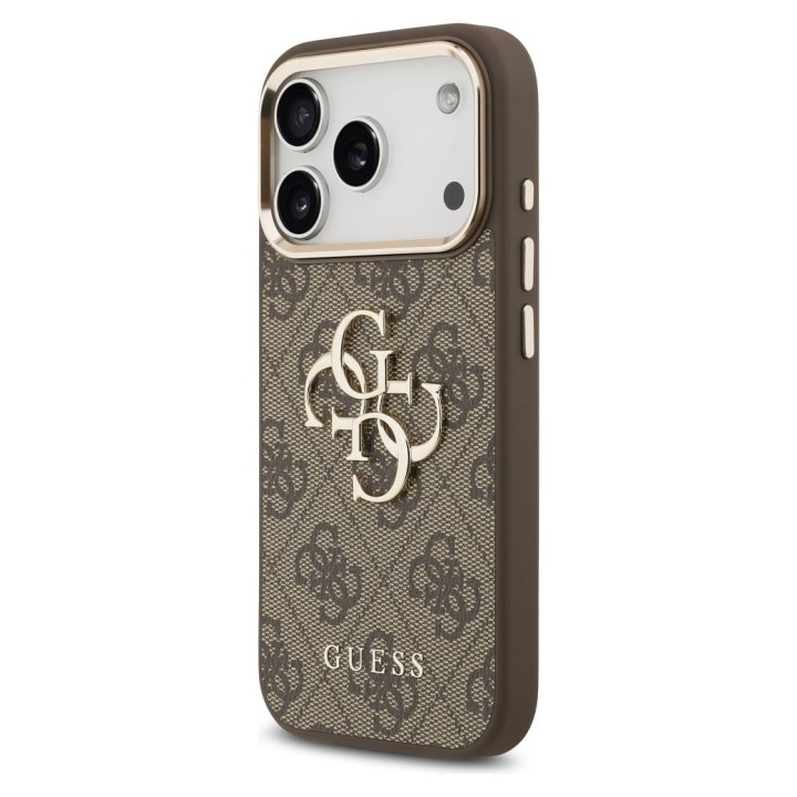 GUESS case for IPHONE 17 Pro Max GUHCP17X4GMGCBR (PU W/ Big 4G Classic Logo) gold brown
