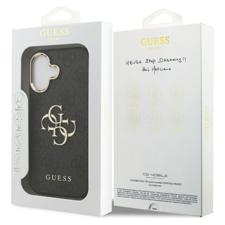 GUESS case for IPHONE 17 GUHCP17S4GMGCGR (PU W/ Big 4G Classic Logo) gold black