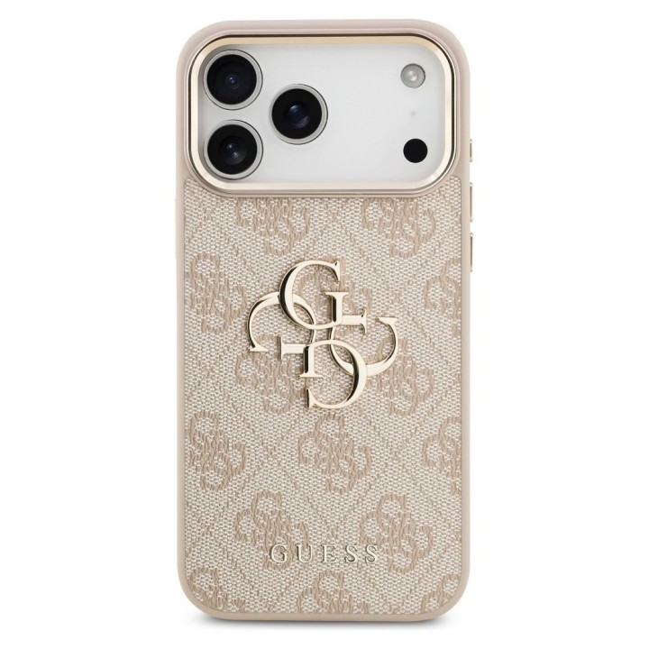 GUESS чохол для IPHONE 17 Pro Max GUHCP17X4GMGCPI (PU W/ Big 4G Classic Logo) золото рожевий