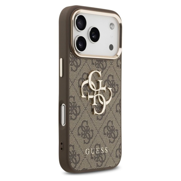GUESS case for IPHONE 17 Pro Max GUHCP17X4GMGCBR (PU W/ Big 4G Classic Logo) gold brown