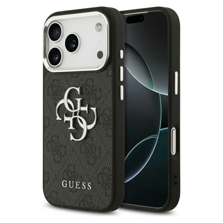 GUESS case for IPHONE 17 Pro Max GUHCP17XP4G4SMCK (PU W/ Big 4G Classic Logo) silver-black