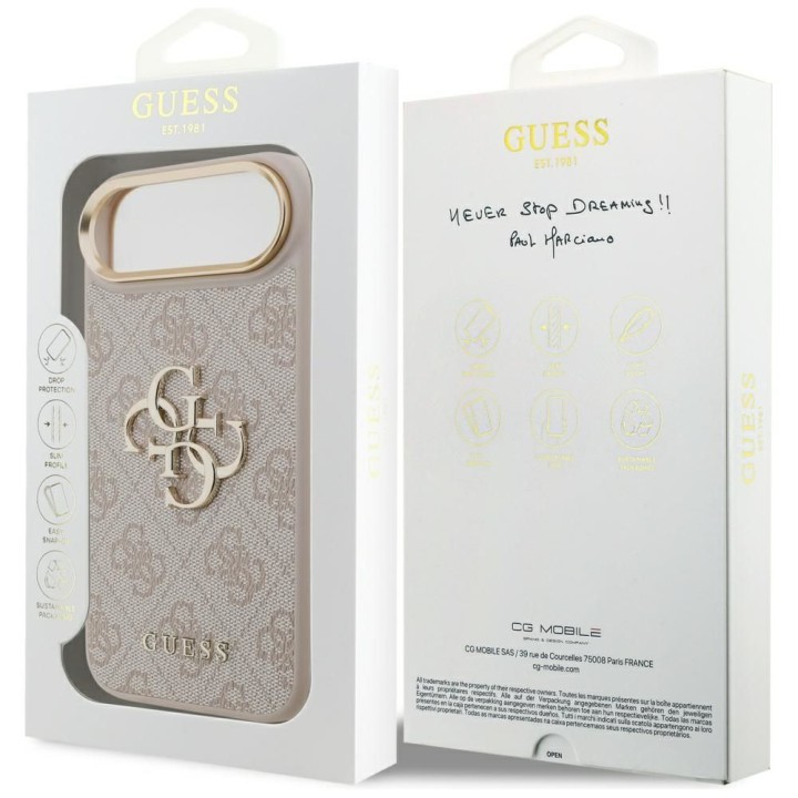 GUESS case for IPHONE 17 Air GUHCP17M4GMGCPI (PU W/ Big 4G Classic Logo) gold pink