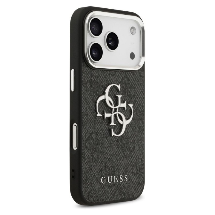 GUESS чохол для IPHONE 17 Pro Max GUHCP17XP4G4SMCK (PU W/ Big 4G Classic Logo) сріблясто-чорний