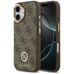 GUESS чохол для IPHONE 17 сумісний з MagSafe GUHMP17SP4GRMDEW (PU W/ 4G Strass Logo) коричневий