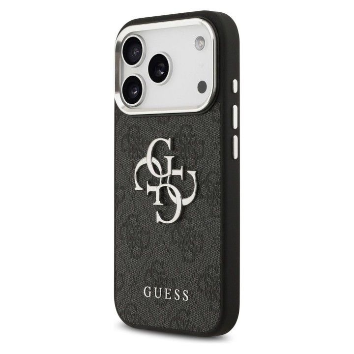 GUESS case for IPHONE 17 Pro Max GUHCP17XP4G4SMCK (PU W/ Big 4G Classic Logo) silver-black