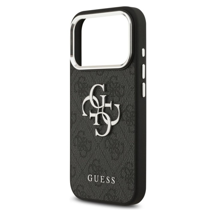 GUESS чохол для IPHONE 17 Pro Max GUHCP17XP4G4SMCK (PU W/ Big 4G Classic Logo) сріблясто-чорний