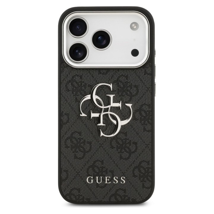 GUESS case for IPHONE 17 Pro Max GUHCP17XP4G4SMCK (PU W/ Big 4G Classic Logo) silver-black