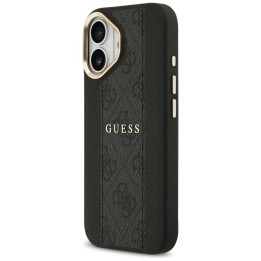 GUESS case for IPHONE 17 compatible with MagSafe GUHMP17SPG4SEMCK (PU W/ 4G Stripe) black
