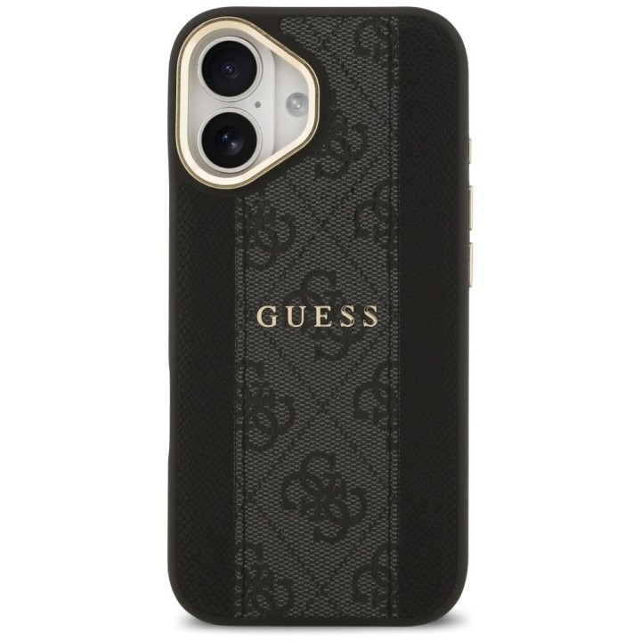 GUESS case for IPHONE 17 compatible with MagSafe GUHMP17SPG4SEMCK (PU W/ 4G Stripe) black