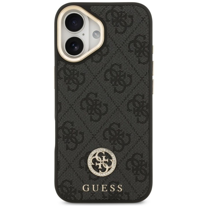 GUESS case for IPHONE 17 compatible with MagSafe GUHMP17SP4GRMDEK (PU W/ 4G Strass Logo) black