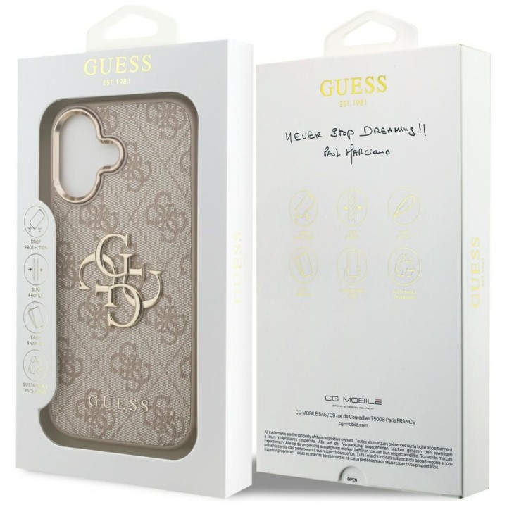 GUESS чохол для IPHONE 17 GUHCP17S4GMGCPI (PU W/ Big 4G Classic Logo) золото рожевий