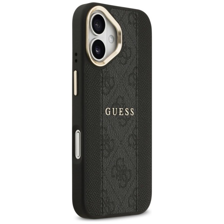 GUESS чехол для IPHONE 17 совместимый с MagSafe GUHMP17SPG4SEMCK (PU W/ 4G Stripe) черный
