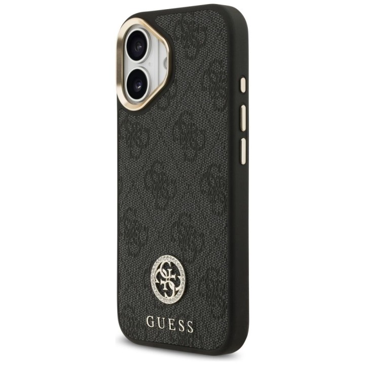 GUESS чехол для IPHONE 17 совместимый с MagSafe GUHMP17SP4GRMDEK (PU W/ 4G Strass Logo) черный