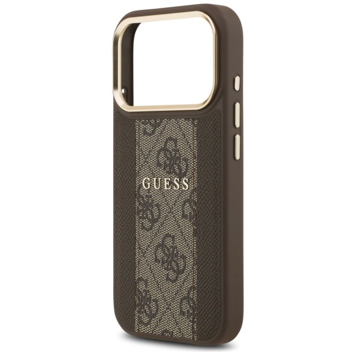 GUESS чохол для IPHONE 17 Pro сумісний з MagSafe GUHMP17LPG4SEMCW (PU W/ 4G Stripe) коричневий