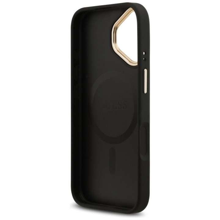 GUESS case for IPHONE 17 compatible with MagSafe GUHMP17SP4GRMDEK (PU W/ 4G Strass Logo) black