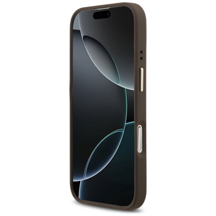 GUESS чохол для IPHONE 17 сумісний з MagSafe GUHMP17SP4GRMDEW (PU W/ 4G Strass Logo) коричневий