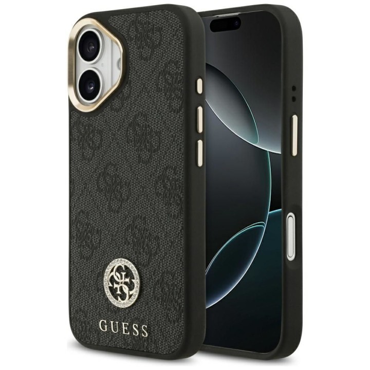 GUESS чохол для IPHONE 17 сумісний з MagSafe GUHMP17SP4GRMDEK (PU W/ 4G Strass Logo) чорний