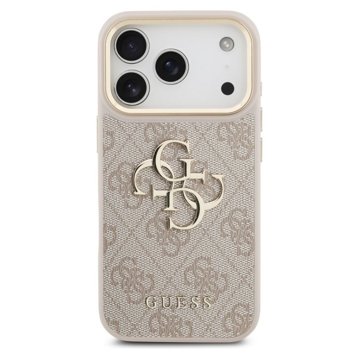 GUESS чохол для IPHONE 17 Pro GUHCP17L4GMGCPI (PU W/ Big 4G Classic Logo) золото рожевий